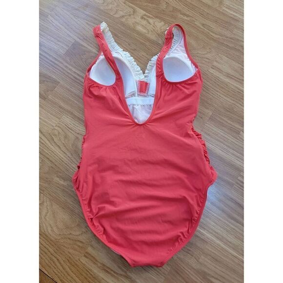 Profile By G Ruffle V-Neck Tummy Control One-Piece 10 - Picture 2 of 8